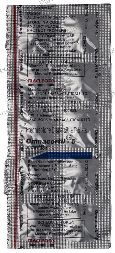 Omnacortil 5mg Tablet DT 10s