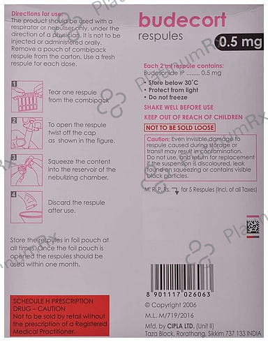 Budecort 0.5mg 2ml Respule 5s