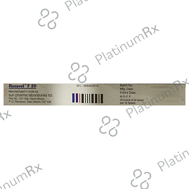 Rozavel F 160/20mg Tablet 10s