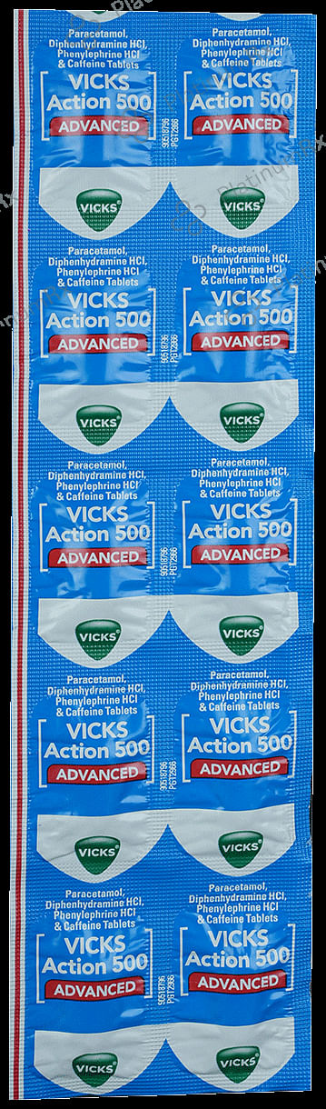 Vicks Action 500 Advanced Tablet 10s