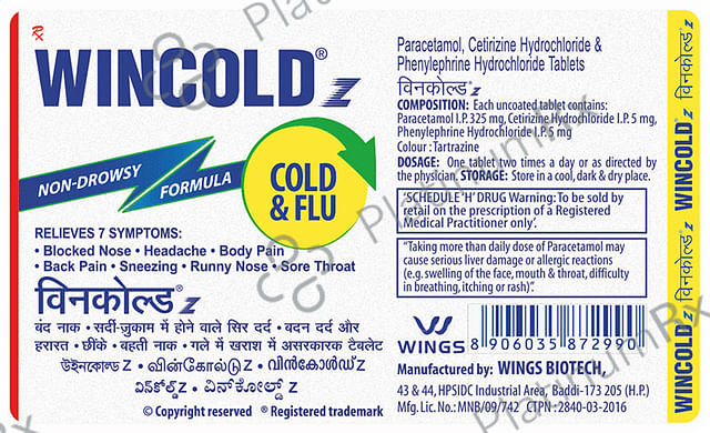 Wincold Z Tablet 5/325/5
