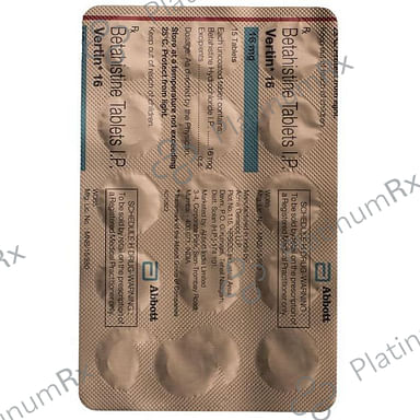 Vertin 16mg Tablet 15s