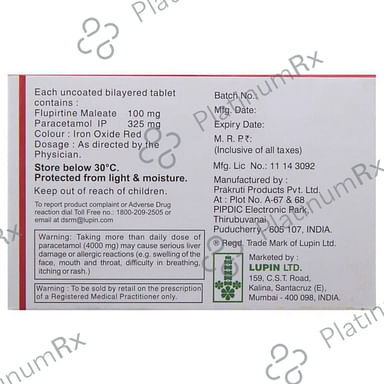 Ketoflam P 100/325mg Tablet 10s