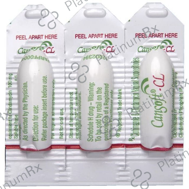 Cansoft CL 100/200mcg Vaginal Suppository 3s