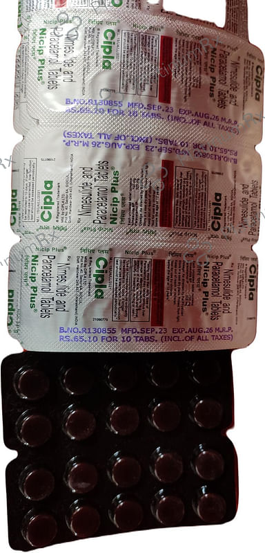 Nicip Plus 100/325mg Tablet 10s