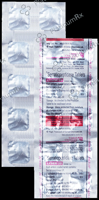 Lyser 20mg Tablet 10s