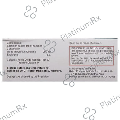 Mahacef 200mg Tablet 10s