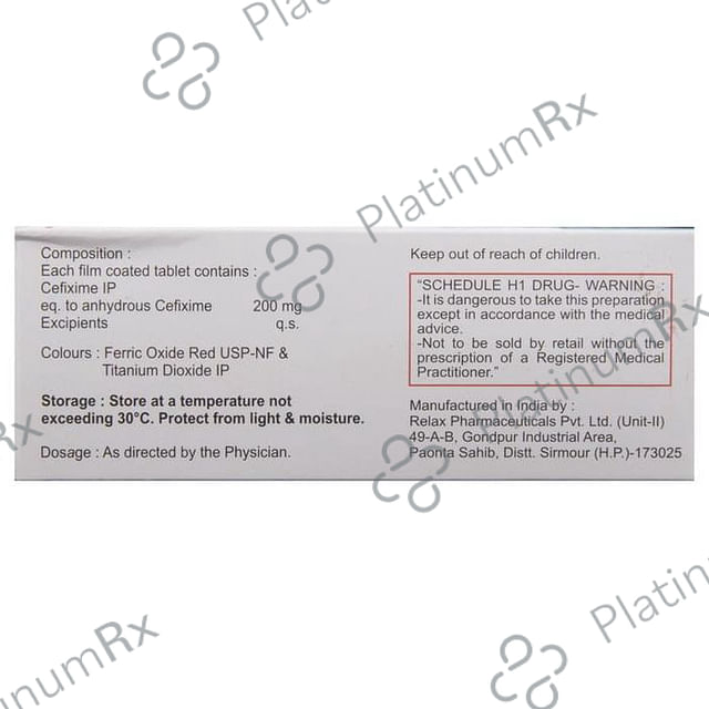 Mahacef 200mg Tablet 10s