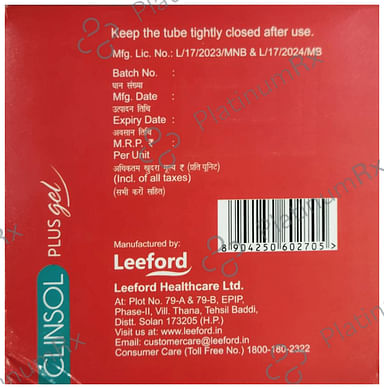 Clinsol Plus Gel 15gm