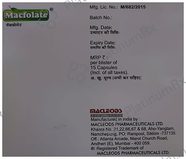 Macfolate Soft Gelatin Capsule 15s