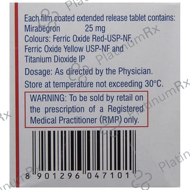 Mirago 25mg Tablet ER 10s