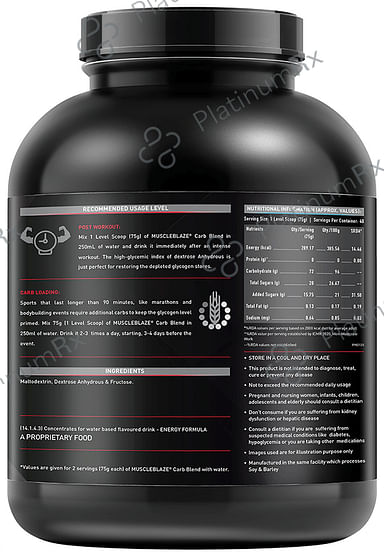 MuscleBlaze Carb Blend Unflavoured