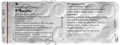 Plavix 75mg Tablet 14s