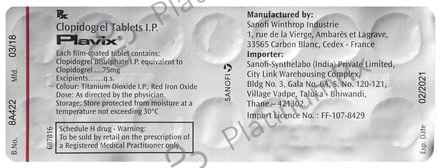Plavix 75mg Tablet 14s