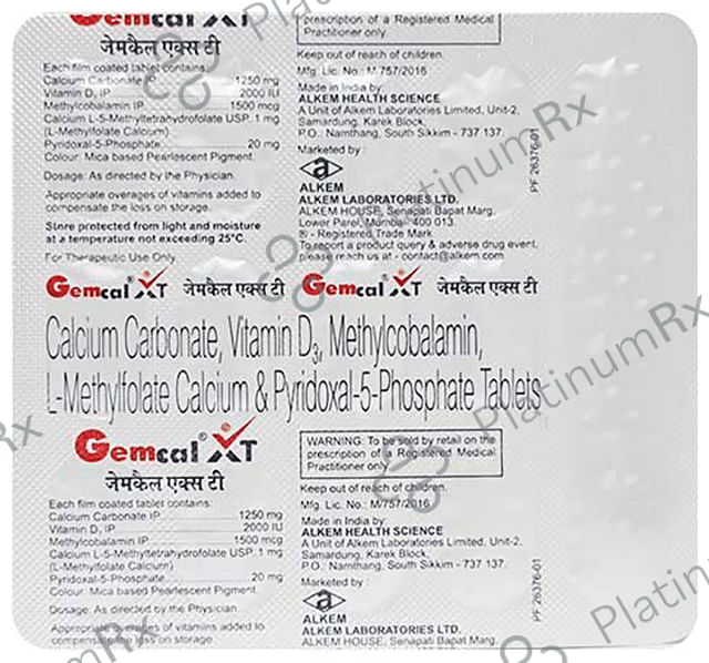 Gemcal XT Tablet 15s