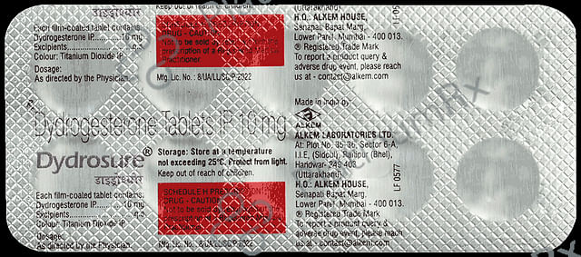 Dydrosure 10mg Tablet 10s