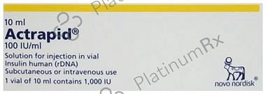 Actrapid (100 IU/ml) (1*10ml Vial)