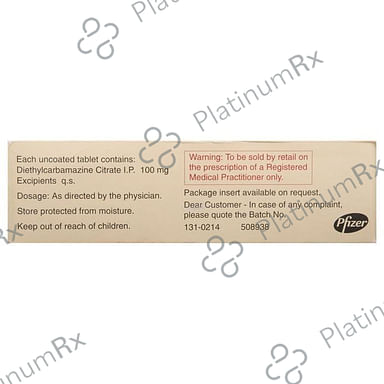 Hetrazan 100mg Tablet 30s