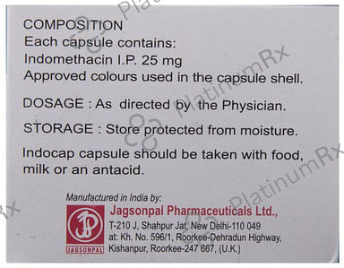 Indocap 25mg Capsule 10s