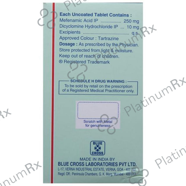 Meftal Spas 10/250mg Tablet 10s