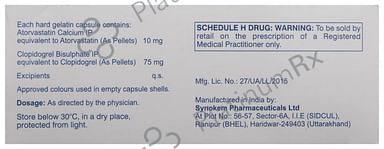 Storvas CV 10/75mg Capsule 10s