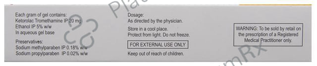 Ketorol 20mg Gel 30gm