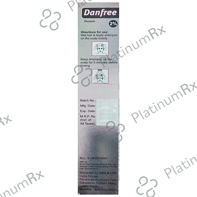 Danfree 2% Shampoo from Cipla for Antifungal Infections