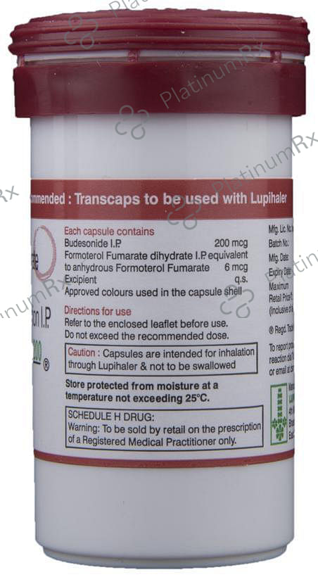 Budamate 200/6mcg Transcaps 30s