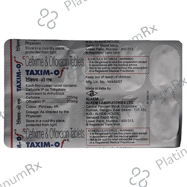 Taxim OF 200/200mg Tablet 10s