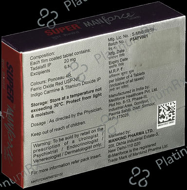 Super Manforce 20mg Tablet 4s