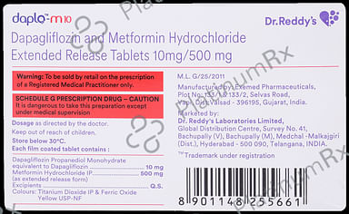 Daplo M 10/500mg Tablet 10s