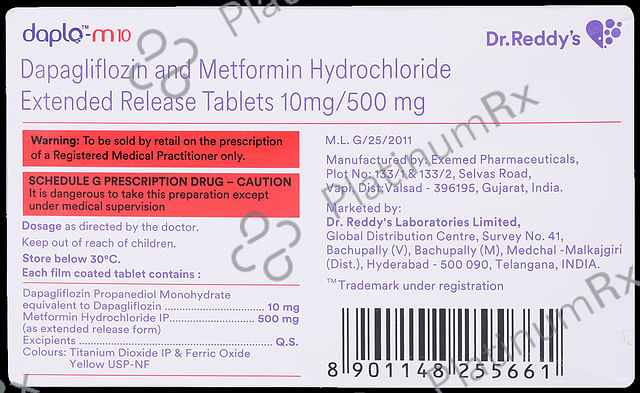 Daplo M 10/500mg Tablet 10s
