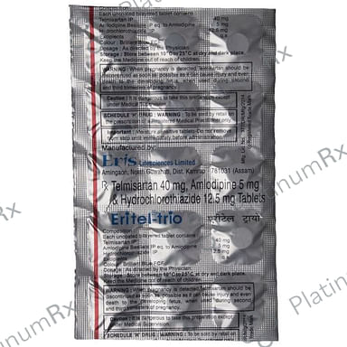 Eritel Trio 5/12.5/40mg Tablet 15s