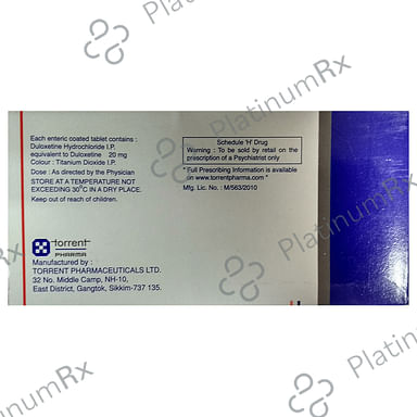 Symbal 20mg Tablet 10s