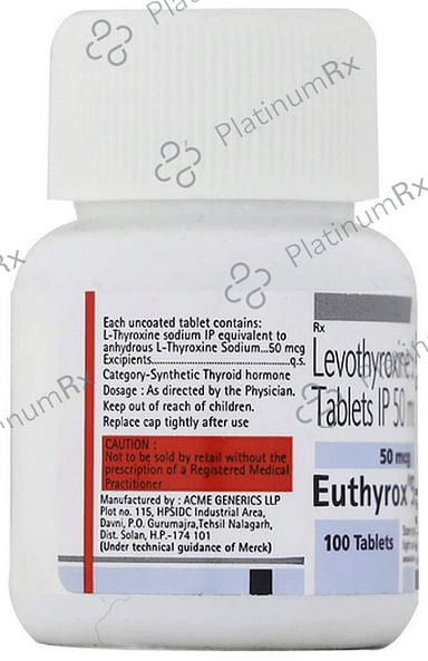 Euthyrox 50mcg Tablet 100s