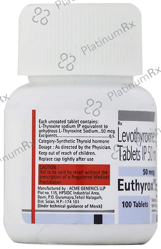 Euthyrox 50mcg Tablet 100s