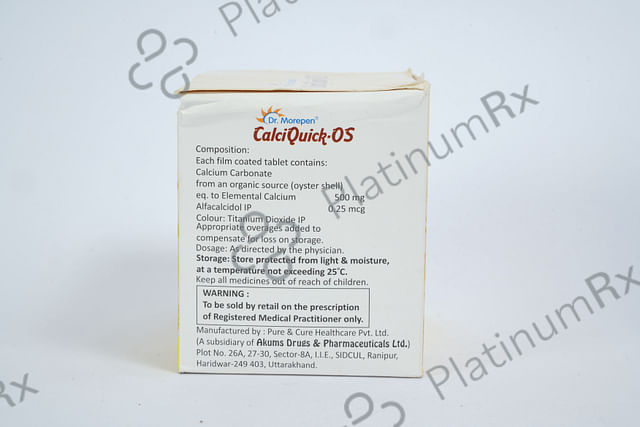 Calciquick OS 0.25mcg/500mg Tablet 15s