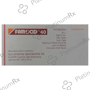 Famocid 40mg Tablet 14s