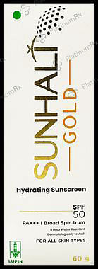 Sunhalt Gold Hydrating Sunscreen SPF 50 PA+++ Cream 60gm