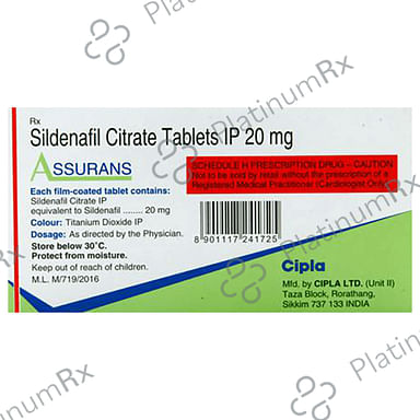 Assurans 20mg Tablet 15s