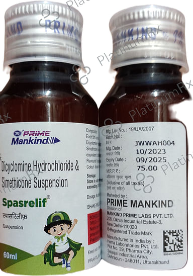 Spasrelif 10/40mg Suspension 60ml