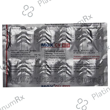 Mox CV 625 500/125mg Tablet 10s