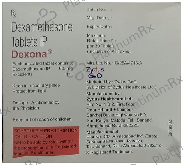 Dexona 0.5mg Tablet 30s