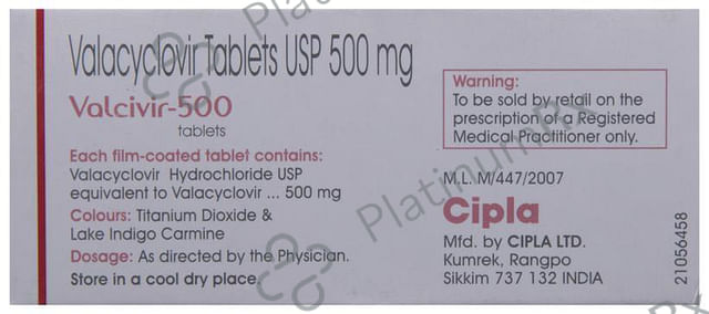 Valcivir 500mg Tablet 3s