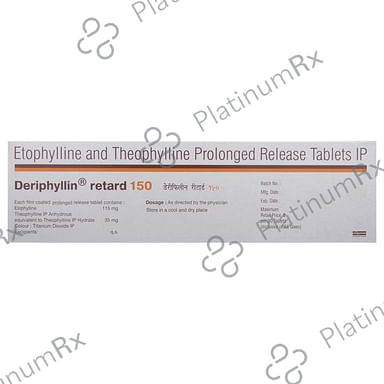 Deriphyllin Retard 150mg Tablet PR 30s