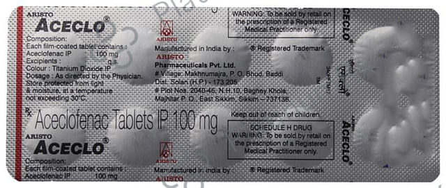 Aceclo 100mg Tablet 10s