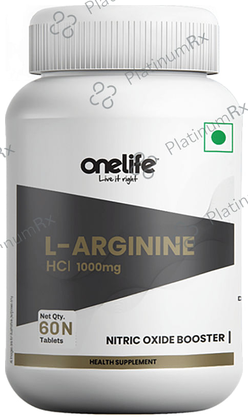 OneLife L-Arginine HCl 1000mg - Nitric Oxide Booster Tablet