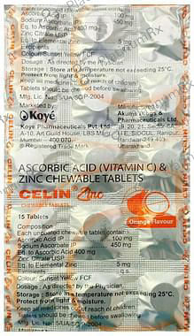Celin Zinc Chewable Tablet Orange