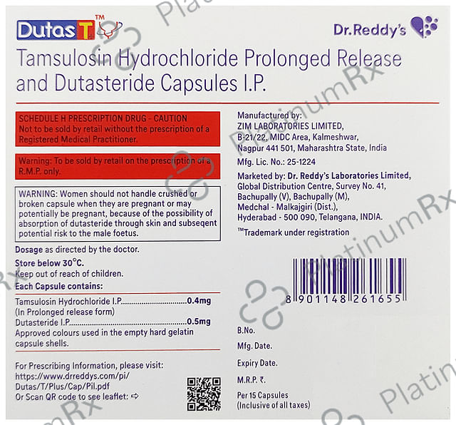 Dutas T Plus 0.5/0.4mg Capsule 15s
