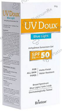 UV Doux Blue Light Sunscreen SPF 50 PA+++ Gel 50gm